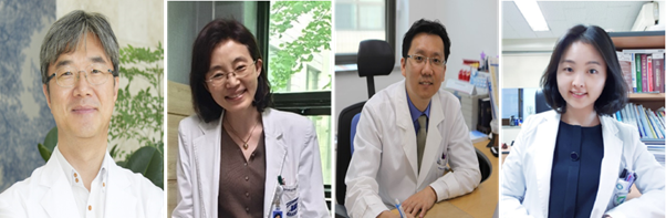 (왼쪽부터) 박진우 교수, 정현경 교수, 유원상 교수, 구유정 교수
