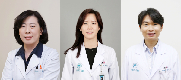 ▲ (왼쪽부터) 서울아산병원 노년내과 소속 이은주·백지연 교수, 장건영 전문의