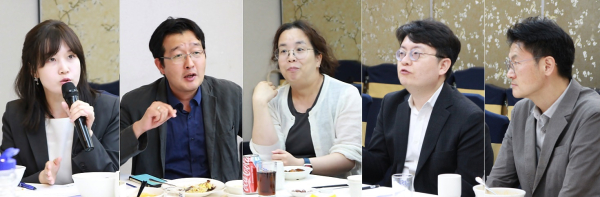 왼쪽부터 이지원 용산구보건소장, 김요한 양천구보건소장, 손진달래 관악구보건소장, 이주영 광진구보건소장, 최정수 강동구보건소장